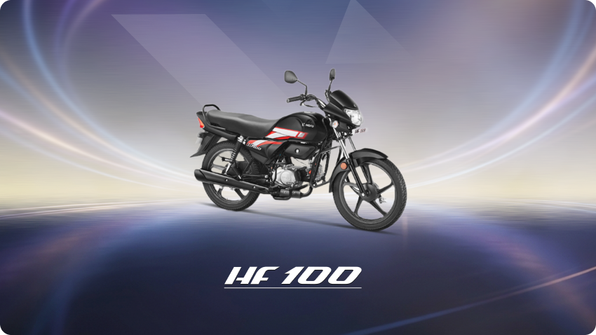 Hero HF 100cc commuter bike with efficient engine and mileage